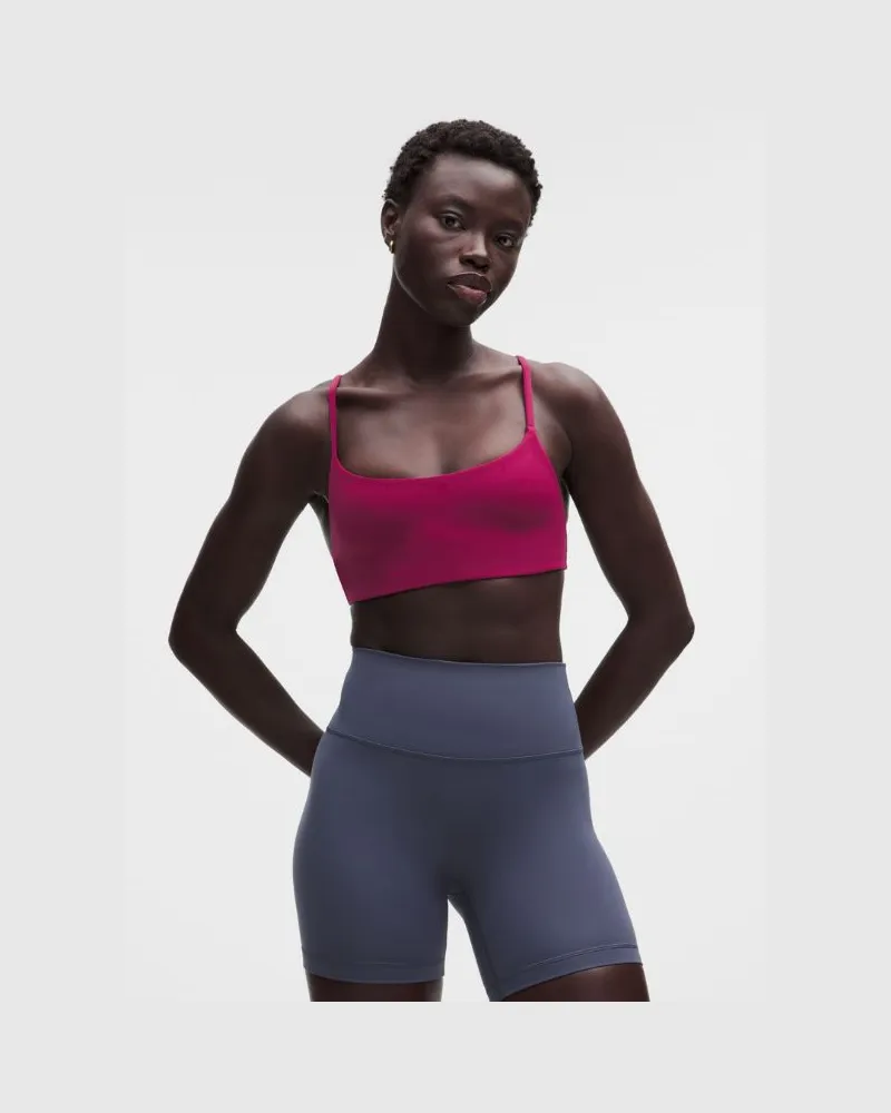 LULULEMON Wunder Train BH mit Racerback-Trägern Leichter Halt A/B-Cups für Frauen – Größe in Raspberry Rave Raspberry