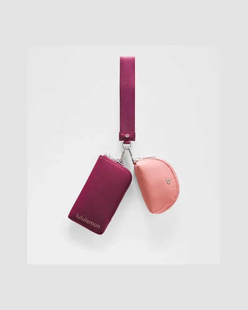 LULULEMON Doppelbeutel Wallet in Raspberry Rave/Pink Parade/Silver Raspberry