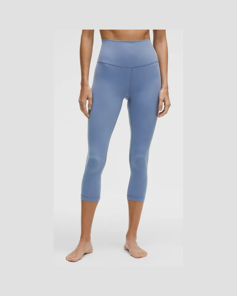 LULULEMON Align Crop Leggings mit hohem Bund für Frauen – 58 cm – Größe in Washed Denim Washed