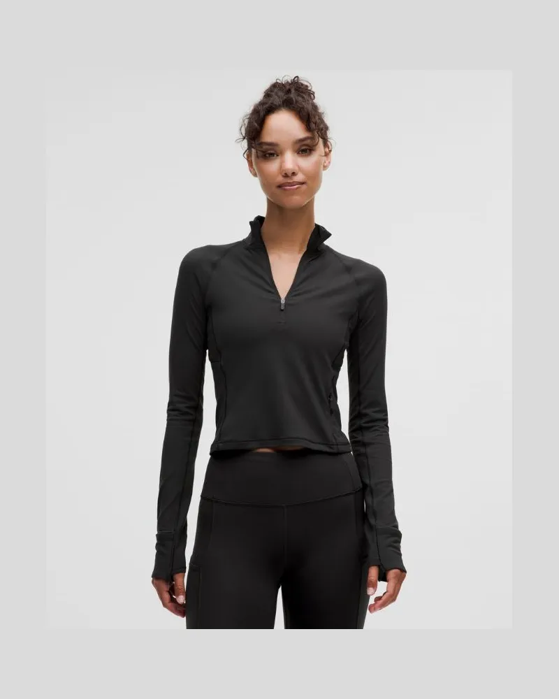 LULULEMON It's Rulu Crop-Oberteil mit halblangem Reißverschluss für Frauen – Größe in Black Black