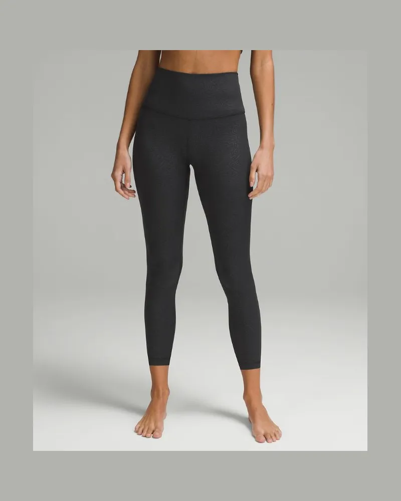 LULULEMON Align Hose mit hohem Bund für Frauen – 63,5 cm – Größe in Ripple Emboss Black Ripple