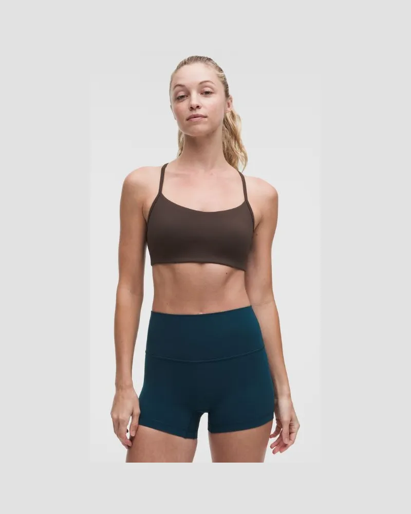 LULULEMON Flow Y-BH mit leichtem Halt für A/B-Cups es Design für Frauen – Größe in Mahogany Muse Mahogany