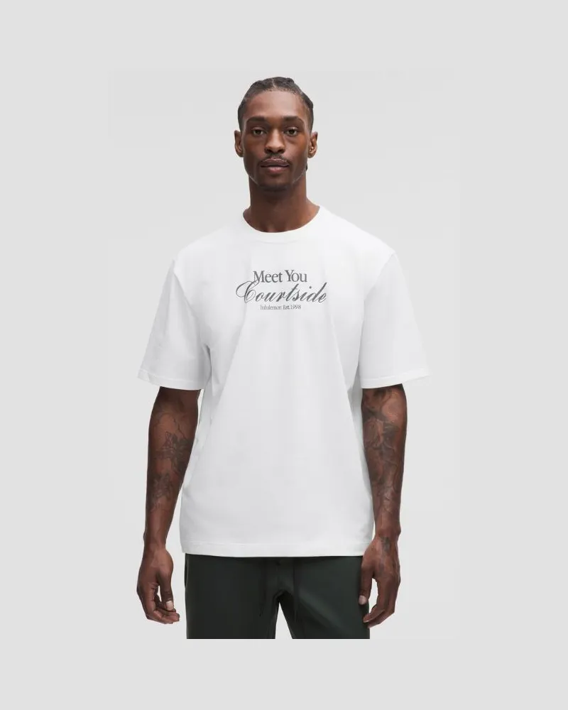 LULULEMON T-Shirt aus schwerem Baumwolljersey Tennisclub für Männer – Größe in White White