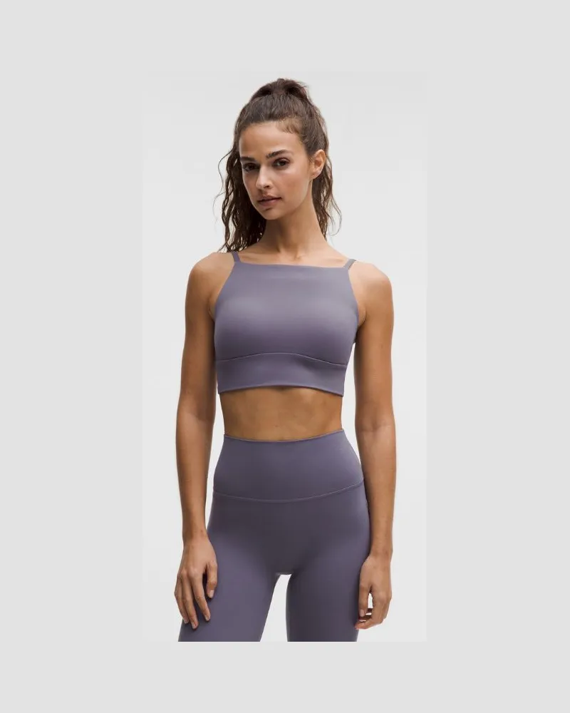 LULULEMON Focuser High-Neck Bra Light Support, A/B Cup für Frauen – Größe in Grape Mist Grape