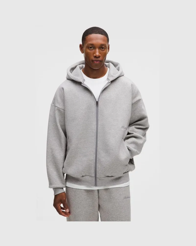 LULULEMON Men's Big Cozy Full-Zip Hoodie – Größe in Heathered Core Medium Grey Heathered