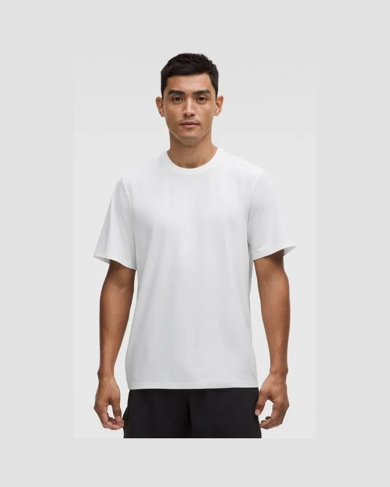 LULULEMON Gestreiftes Tennis-T-Shirt aus mit UV-Schutz für Männer – Größe in White White