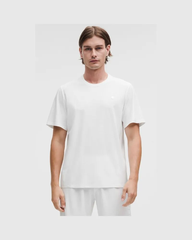 LULULEMON Gestreiftes Tennis-T-Shirt aus mit UV-Schutz für Männer – Größe in White White