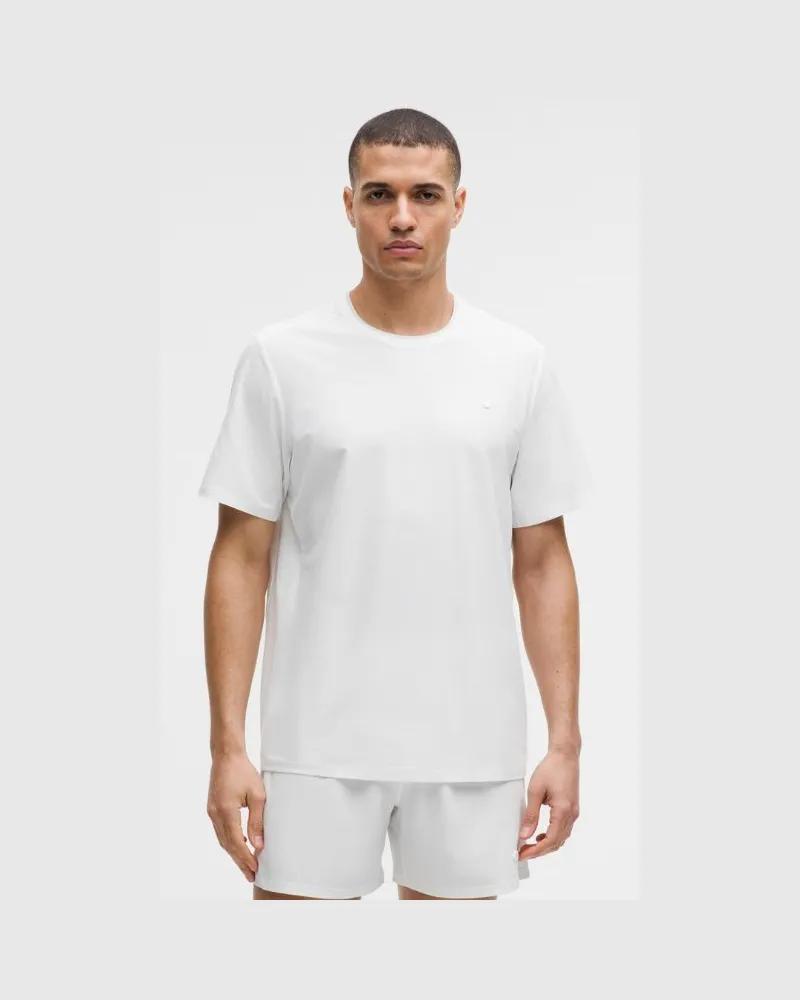 LULULEMON Gestreiftes Tennis-T-Shirt aus mit UV-Schutz für Männer – Größe in White White