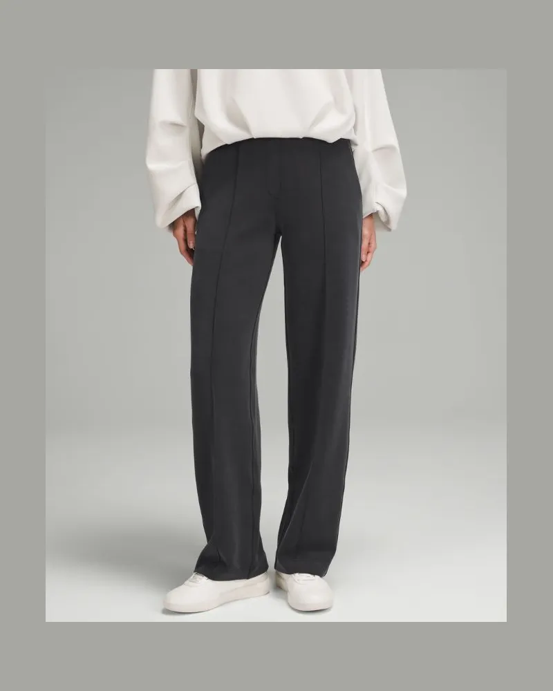 LULULEMON Faltenhose mit mittelhohem Bund aus Softstreme Regular für Frauen – Größe in Schwarz Schwarz