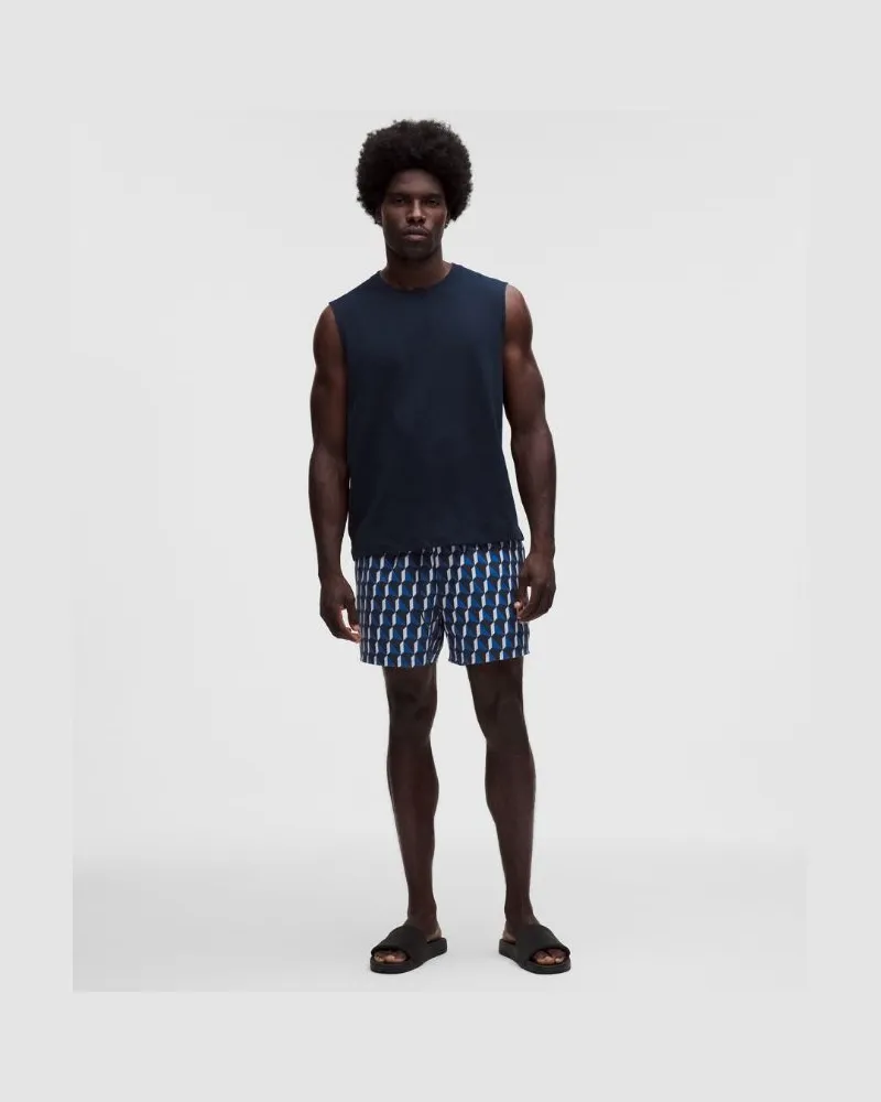 LULULEMON Badeshorts Mit Liner für Männer – 13 cm – Größe in 3D Geo Mini Blue Multi 3d