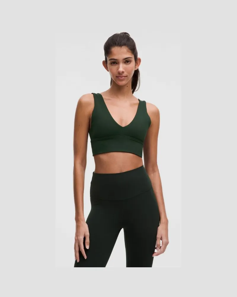 LULULEMON Align BH mit V-Ausschnitt Leichter Halt A/B-Cups für Frauen – Größe in Rainforest Green Rainforest