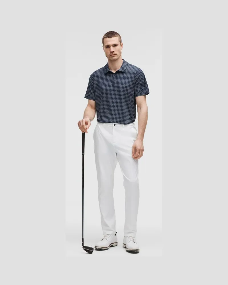 LULULEMON Sport-Poloshirt mit kurzen Ärmeln und Logo e Passform für Männer – Größe in Diamond Spot Starch Blue Club Blue Diamond