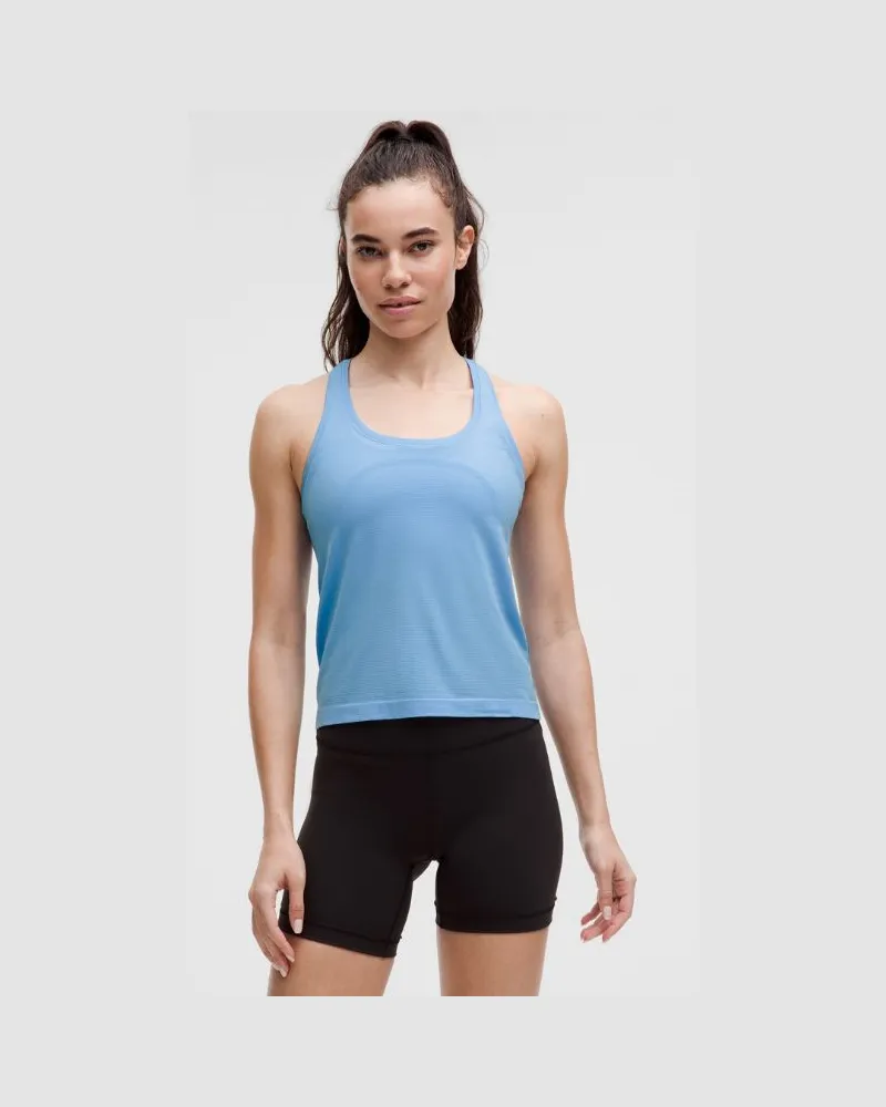 LULULEMON Swiftly Tech Tanktop mit Racerback 2.0 Taillenlänge für Frauen – Größe in Aero Blue Aero