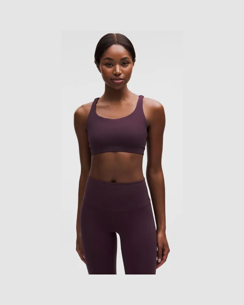 LULULEMON Energy BH Mittlerer Halt B–D-Cups für Frauen – Größe in Black Plum Black