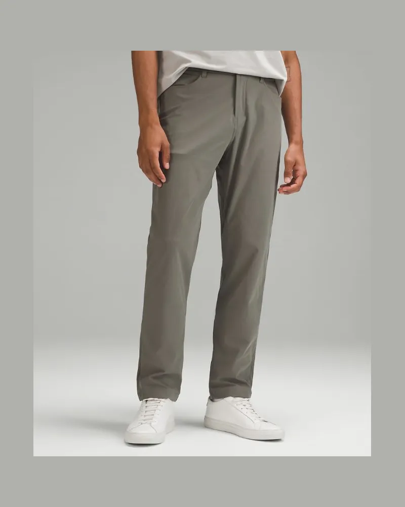LULULEMON ABC Hose im Classic Fit mit 5 Taschen Warpstreme für Männer – 86 cm – Größe in Grey Sage Grey