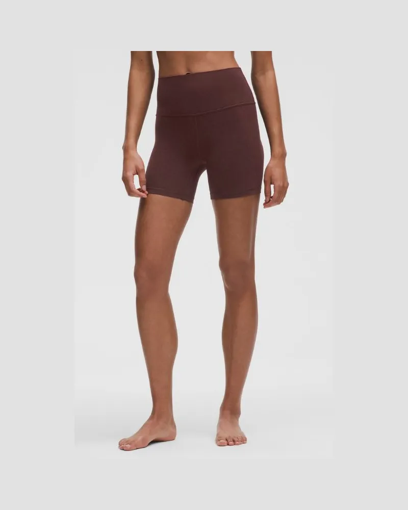 LULULEMON Align Shorts mit hohem Bund für Frauen – 15 cm – Größe in Linear Wordmark Goodnight Plum Multi Linear