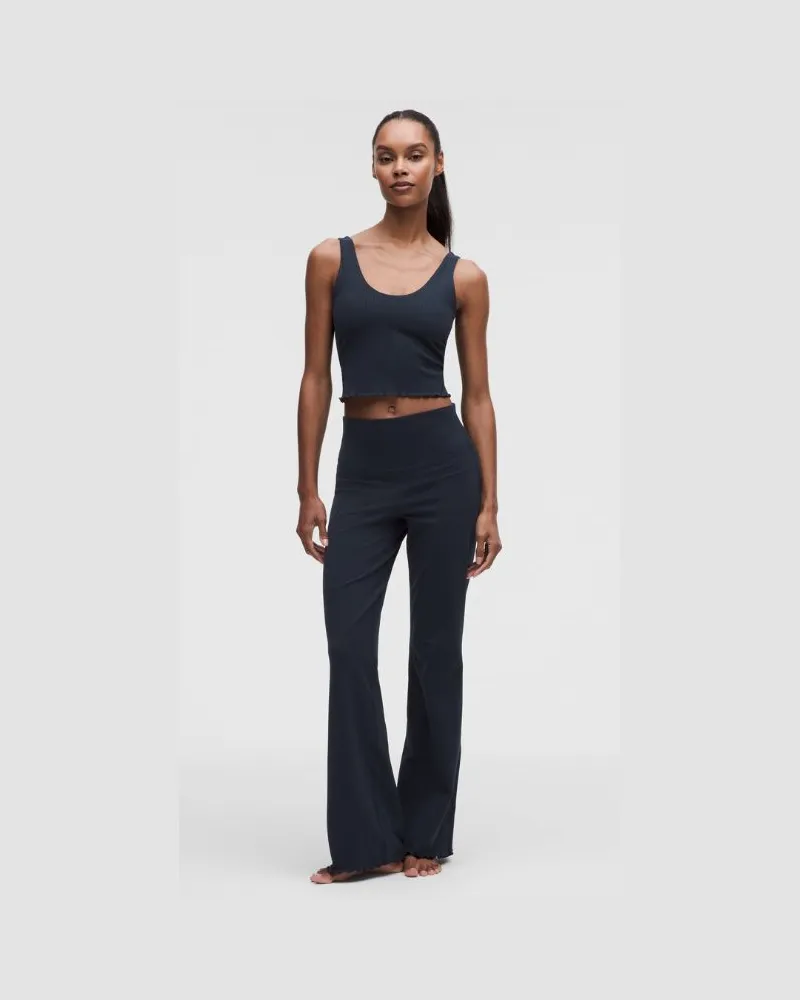 LULULEMON Align Hose mit hohem Bund, ausgestelltem Bein und gewelltem Saum für Frauen – Größe in True Navy True
