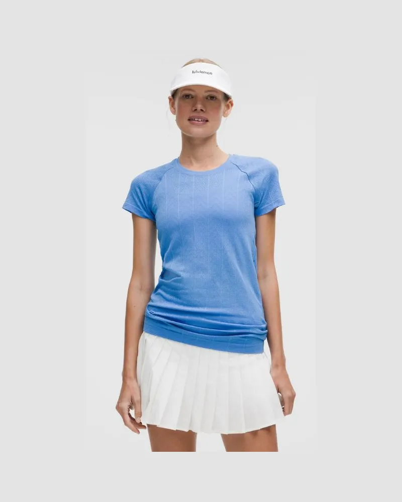 LULULEMON Swiftly Pointelle Kurzarmshirt Hüftlänge für Frauen – Größe in Herringbone Dot Pool Party Herringbone