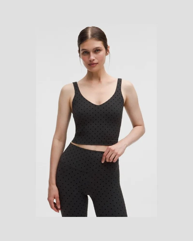LULULEMON Align Tank Top Light Support, A/B Cup Flocked für Frauen – Größe in Polka Flock Black Polka