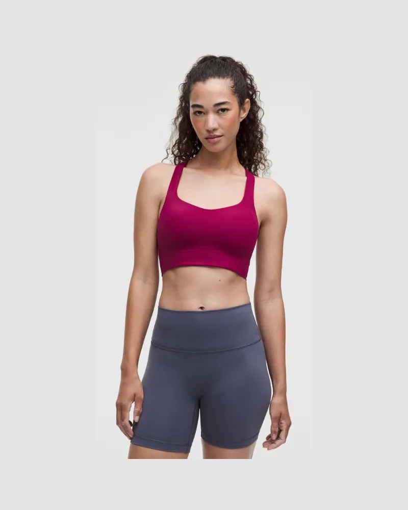 LULULEMON Like a Cloud Trainings-BH Mittlerer Halt für B/C Cups für Frauen – Größe in Raspberry Rave Raspberry