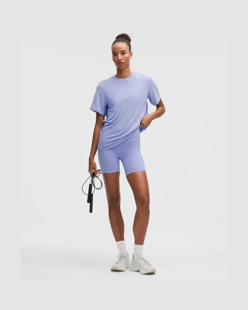 LULULEMON Wunder Train Shorts mit hohem Bund für Frauen – 15 cm – Größe in Dusty Lilac Dusty