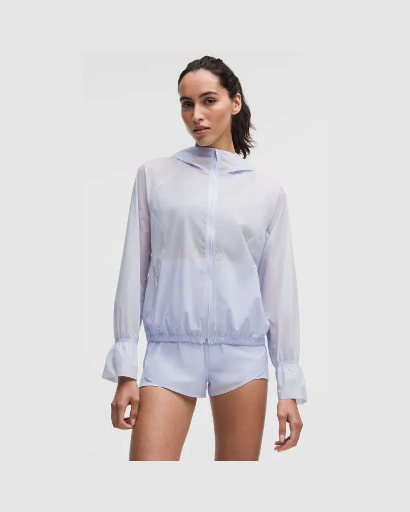 LULULEMON Durchscheinende Kapuzenjacke für Frauen – Größe in Serene Blue Serene
