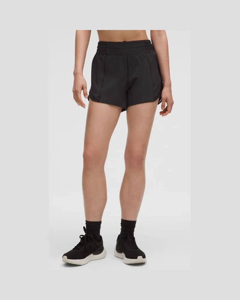 LULULEMON Hotty Hot Shorts mit hohem Bund und Liner für Frauen – 10 cm – Größe in Black Black