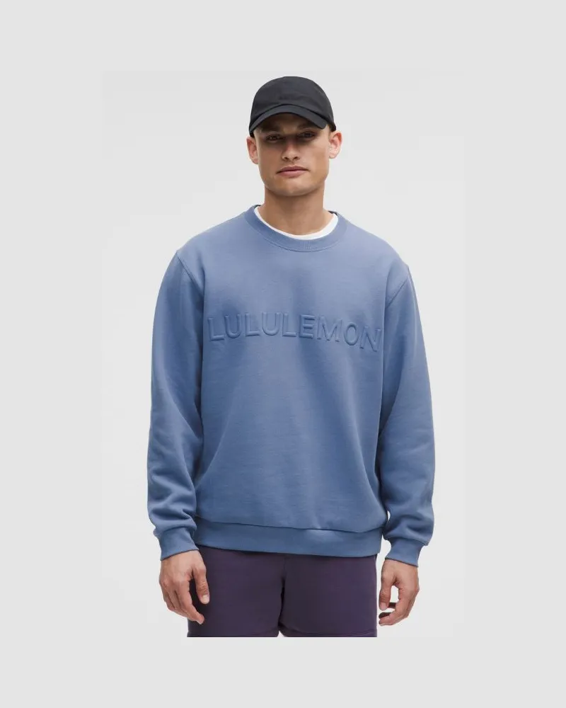 LULULEMON Steady State Pullover mit Rundhalsausschnitt Grafik für Männer – Größe in Washed Denim Washed