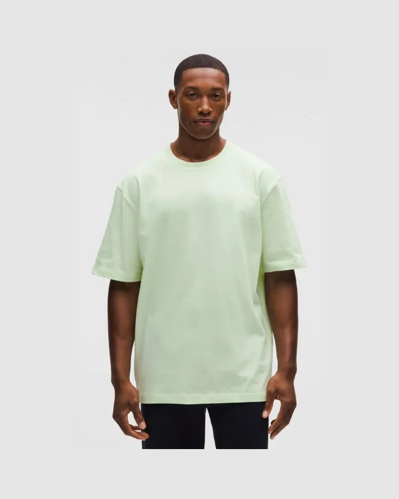 LULULEMON T-Shirt aus schwerem Baumwoll-Jersey für Männer – Größe in Matcha Magic Matcha