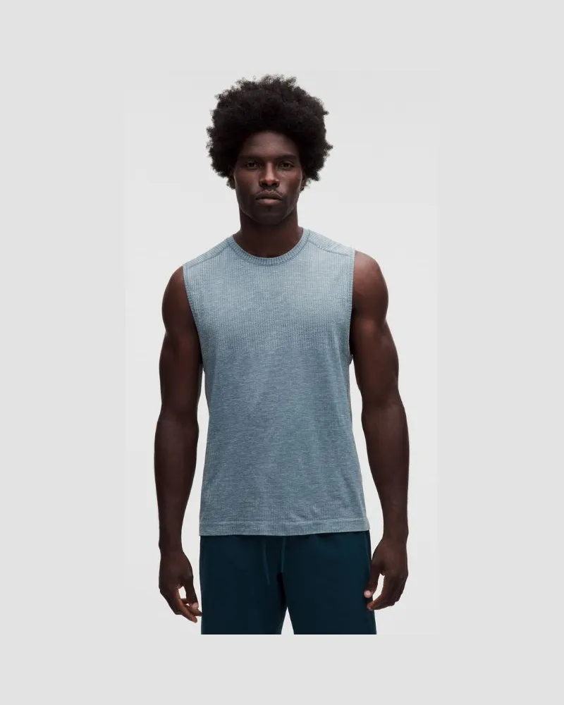 LULULEMON Metal Vent Tech Ärmelloses Shirt e Passform für Männer – Größe in Polo Pastel/Steel Blue Polo