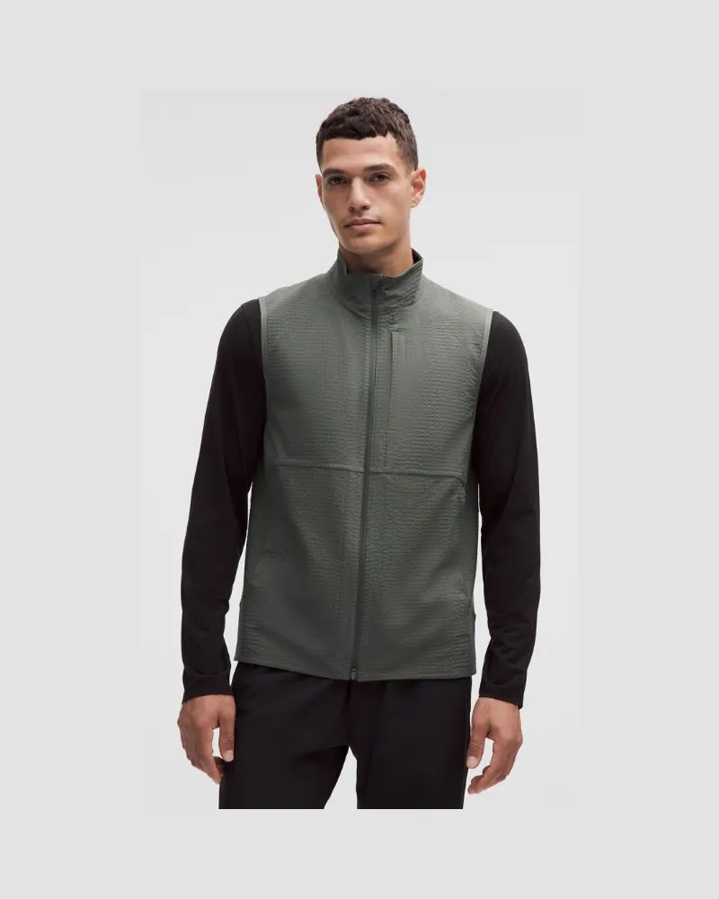 LULULEMON Strukturierte -Weste mit Reißverschluss für Männer – Größe in Palm Deco Palm