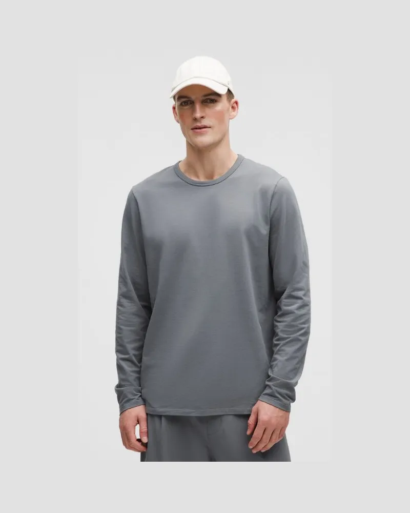 LULULEMON Langarmshirt aus Bio- im Classic Fit für Männer – Größe in Solar Grey Solar