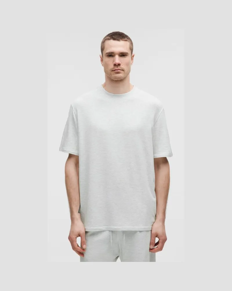 LULULEMON BeCalm Kurzarmshirt im Relaxed Fit für Männer – Größe in Heathered Vapor Heathered