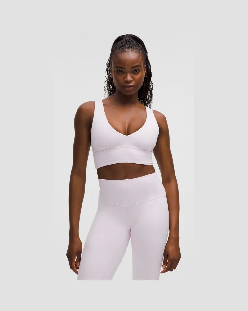 LULULEMON Align BH mit V-Ausschnitt Leichter Halt C/D-Cups für Frauen – Größe in Blissful Pink Blissful