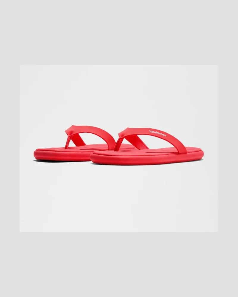 LULULEMON Restfeel Flip Flop für Frauen – Größe in Red Glow/White Red