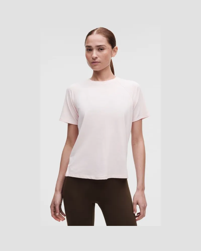 LULULEMON License to Train T-Shirt im Classic Fit für Frauen – Größe in Pink Pearl/Light Ivory Pink