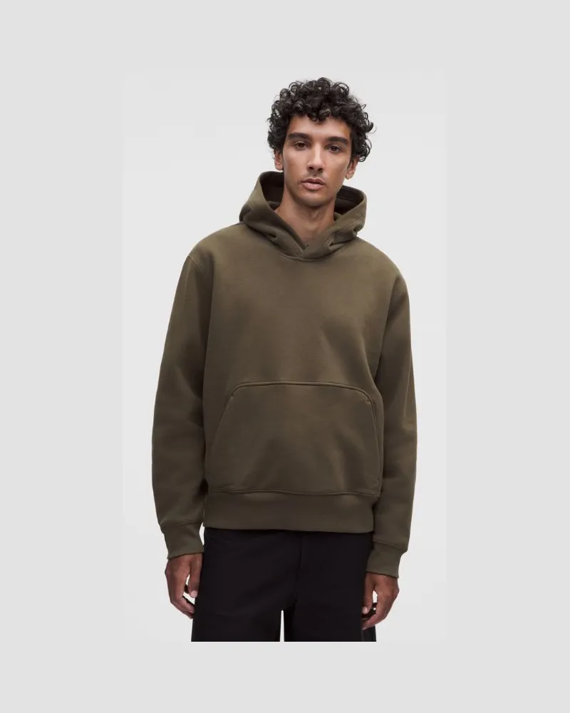 LULULEMON Steady State-Hoodie aus SuperLoft für Männer – Größe in Olive Brown Olive