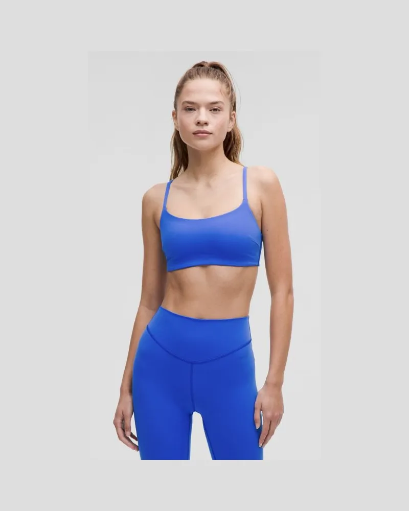 LULULEMON Wunder Train Racer-BH mit Trägern Leichter Halt C/D-Cups für Frauen – Neon – Größe Cerulean