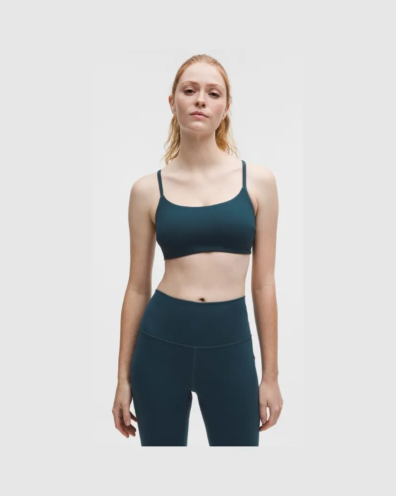 LULULEMON Wunder Train Racer-BH mit Trägern Leichter Halt C/D-Cups für Frauen – Größe in Indochine Blue Indochine