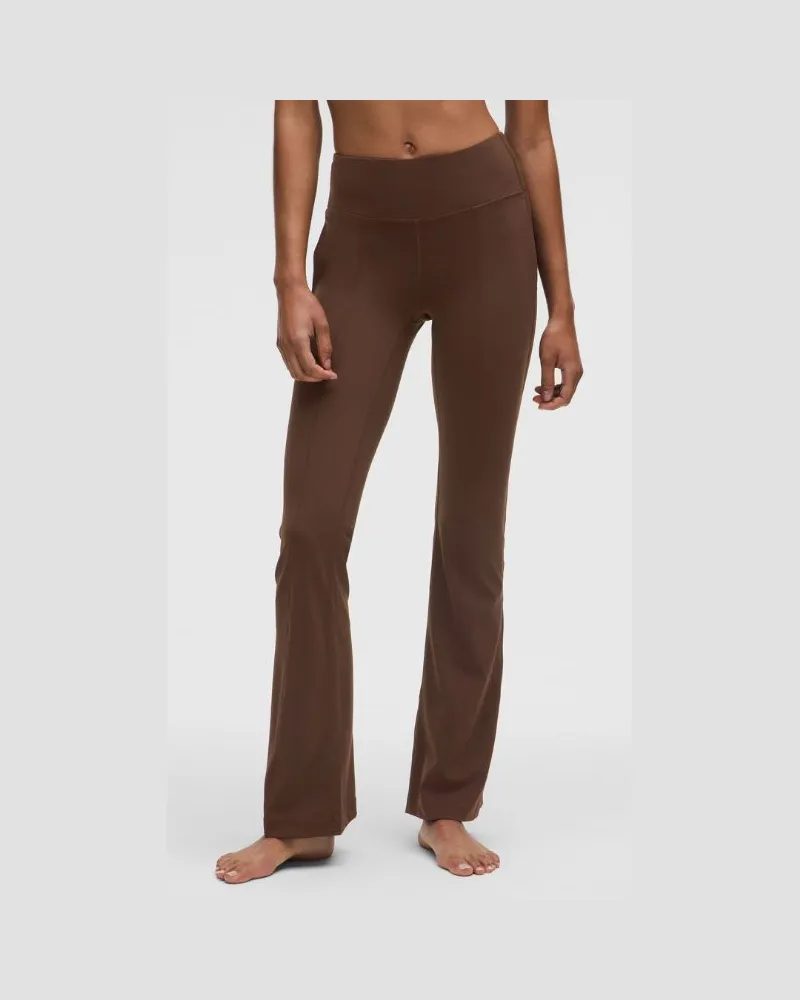 LULULEMON Groove Hose mit ausgestelltem Bein, hohem Bund und Taschen für Frauen – 83 cm – Größe in Lava Cake Lava