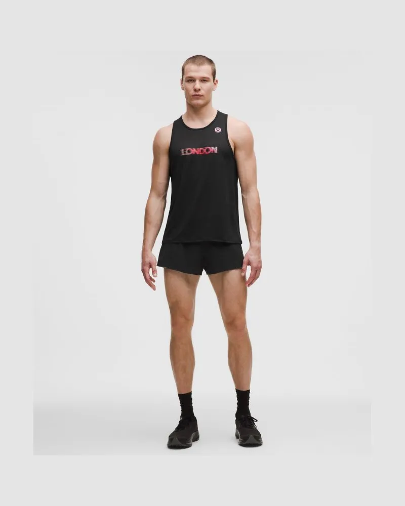 LULULEMON Fast and Free Shorts mit Saumschlitz London '26 für Männer – 8 cm – Größe in Black Black
