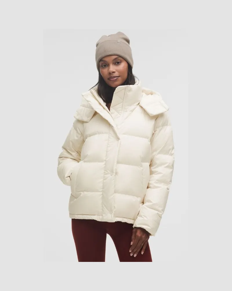 LULULEMON Puffer-Jacke mit Füllkraft 600 für Frauen – Größe in Light Ivory Light