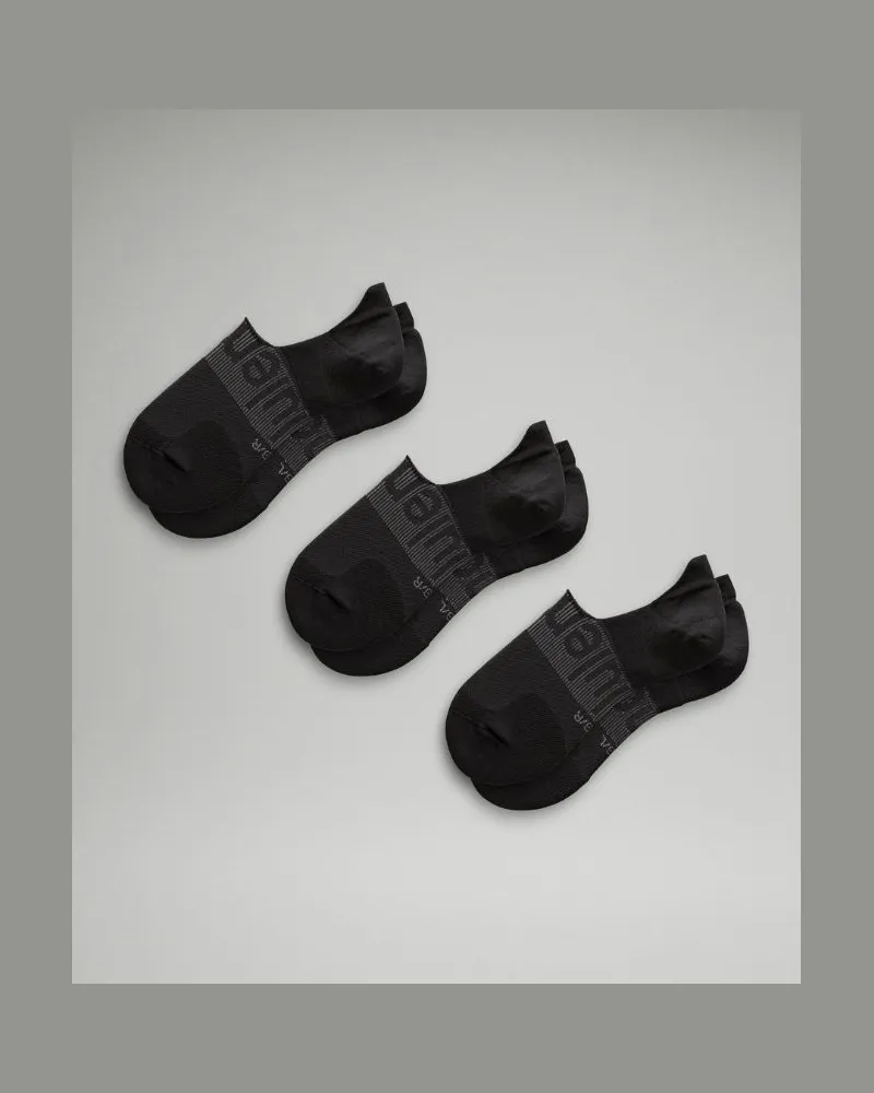 LULULEMON Power Stride No-Show-Socken mit Active Grip 3er-Pack für Männer – Größe in Black Black