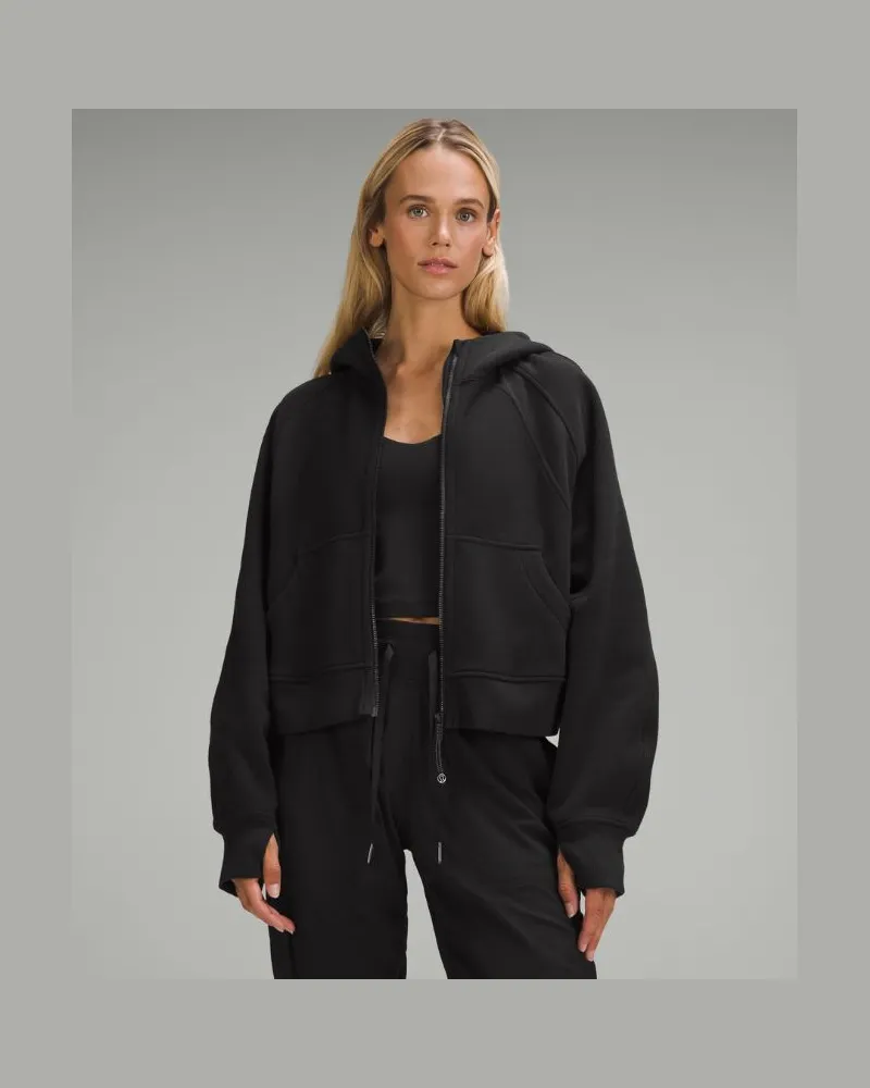 LULULEMON Scuba Oversized-Hoodie mit Reißverschluss für Frauen – Größe in Black Black