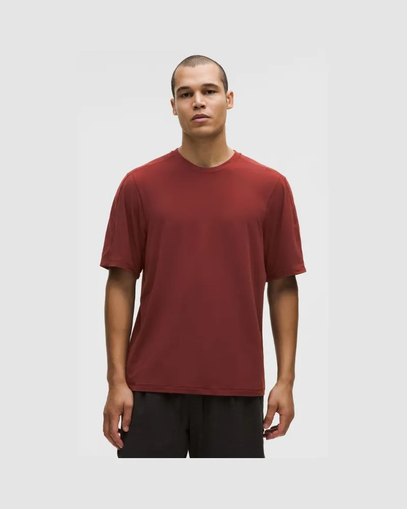 LULULEMON Gebürstetes Yoga-T-Shirt mit Rundhals für Männer – Größe in Rockwood Rockwood
