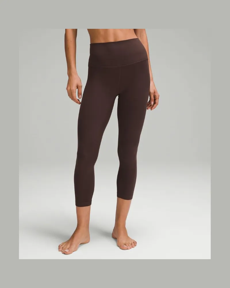 LULULEMON Align Crop Leggings mit hohem Bund für Frauen – 58 cm – Größe in Espresso Espresso