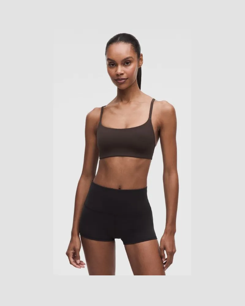 LULULEMON Wunder Train BH mit Racerback-Trägern Leichter Halt A/B-Cups für Frauen – Größe in Mahogany Muse Mahogany
