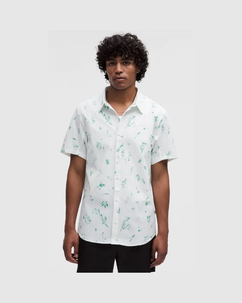LULULEMON Airing Easy Kurzarm-Shirt für Männer – Größe in Sun Stamp White Multi Sun