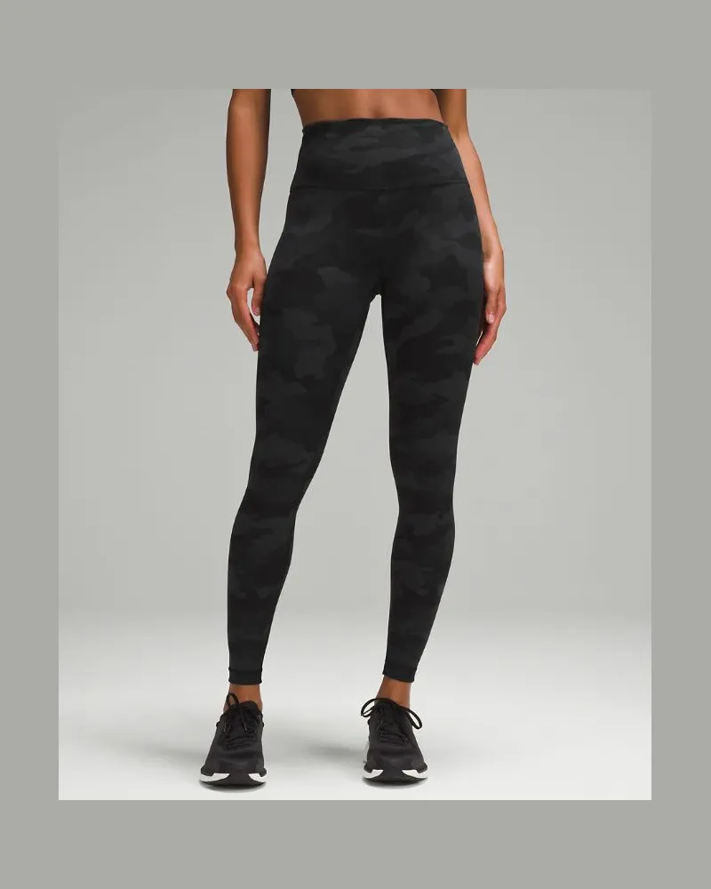 LULULEMON Wunder Train Leggings mit hohem Bund für Frauen – 71 cm – Camo – Größe Heritage