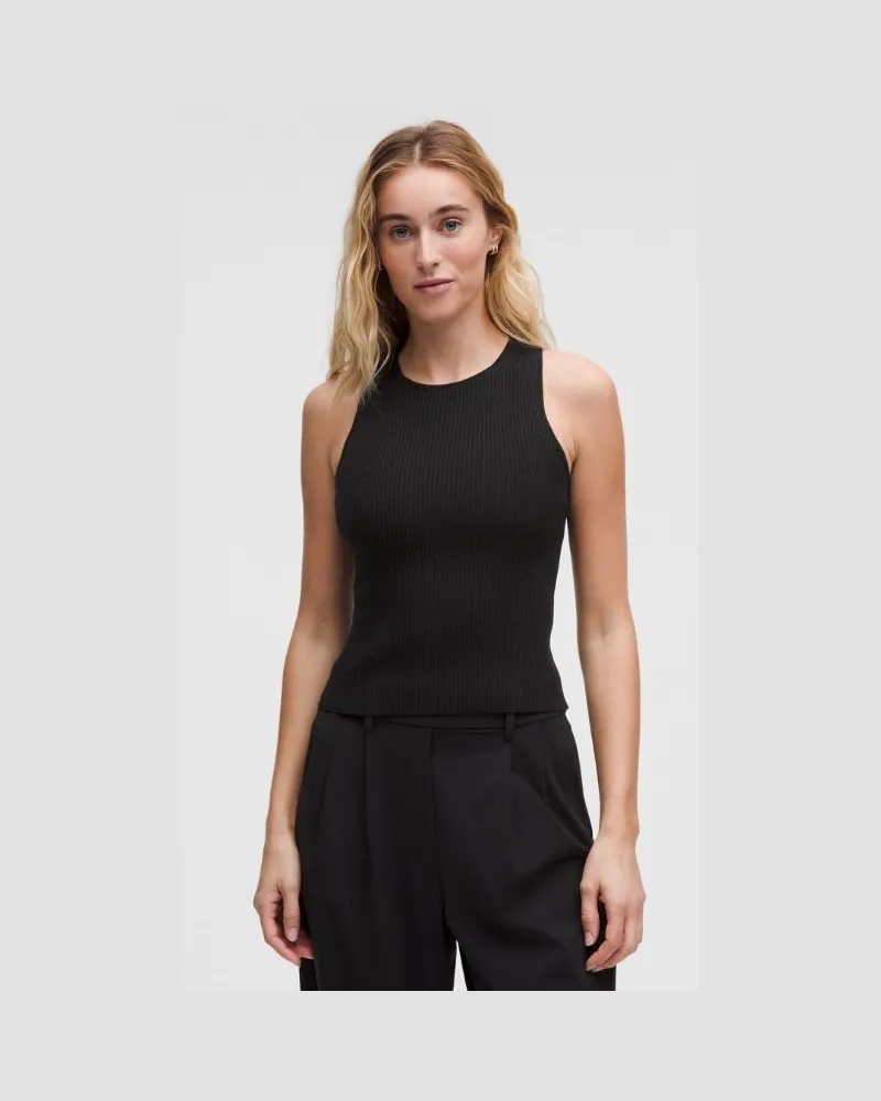 LULULEMON Tanktop aus Merinowolle mit Cut-out am Rücken für Frauen – Größe in Black Black
